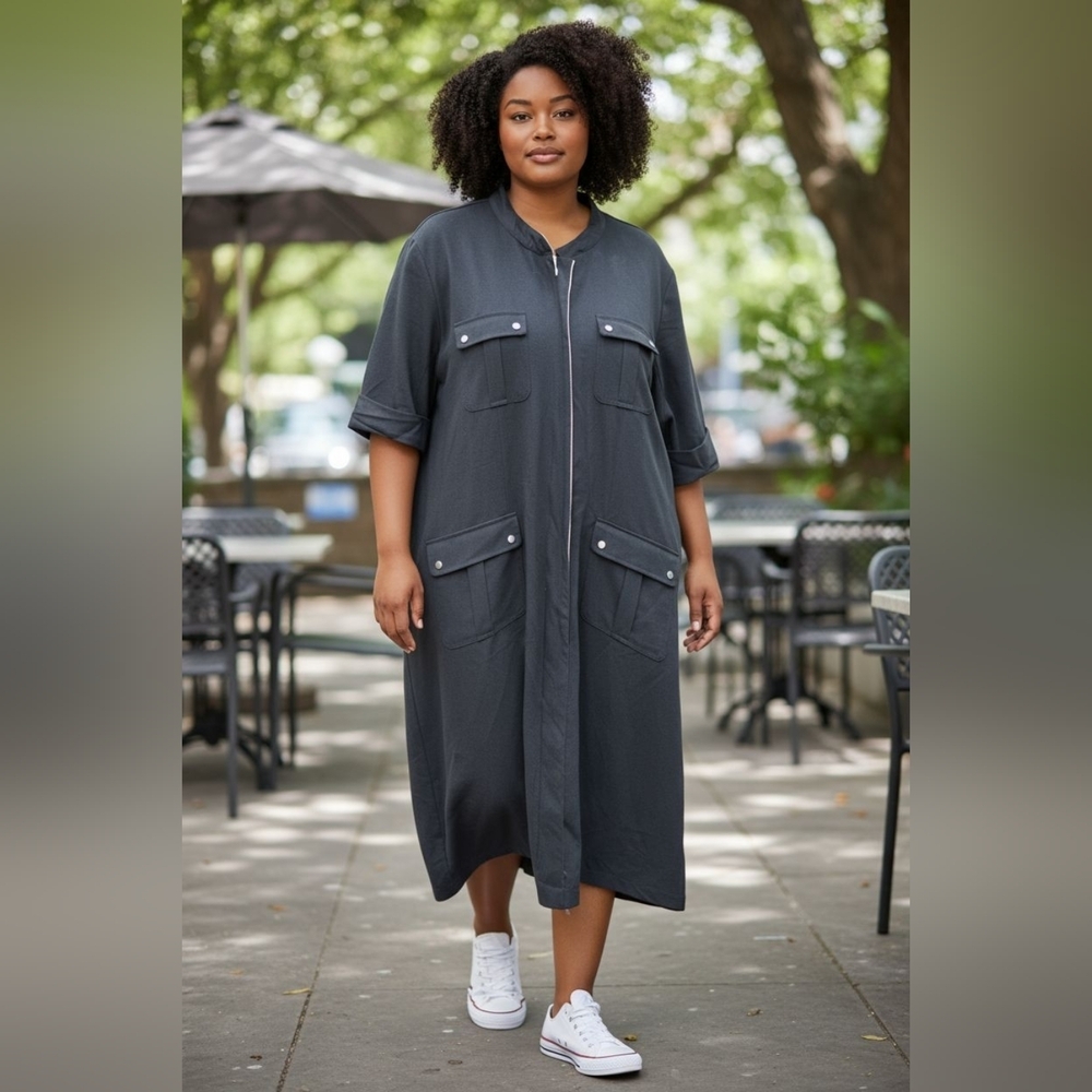 True Envy Black Utility Jacket for Women Size 20